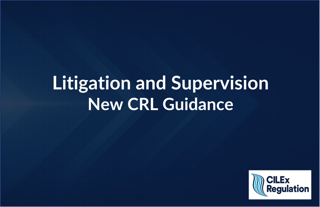 New guidance - Litigation and supervision